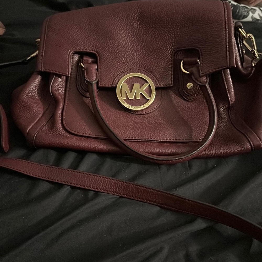 Burgundy Michael kors purse